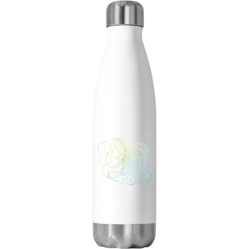 Octopus Cool Vintage Marine Biologist Ocean Sea Life 3 Stainless Steel Water Bottle | Artistshot