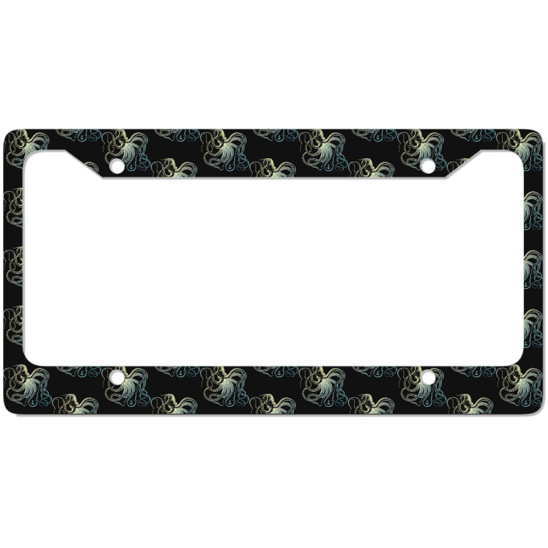 Octopus Cool Vintage Marine Biologist Ocean Sea Life 3 License Plate Frame | Artistshot