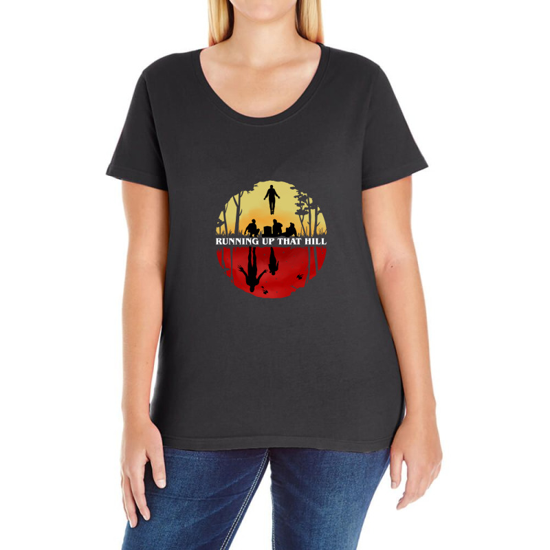 Parallel Running Up That Hill Scene Ladies Curvy T-Shirt by CindyBriner | Artistshot