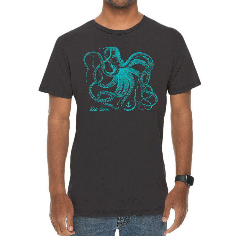 Octopus Cool Vintage Marine Biologist Ocean Sea Life 4 Vintage T-shirt | Artistshot