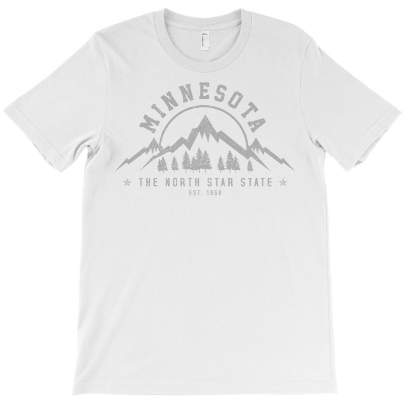 Minnesota North Star State Est. 1858 Vintage Mountains Gift Pullover H T-shirt | Artistshot