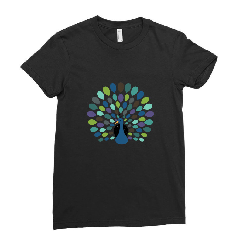 Peacock Time Ladies Fitted T-Shirt by NicholasRoberson | Artistshot