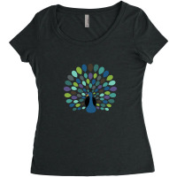 Peacock Time Women's Triblend Scoop T-shirt | Artistshot