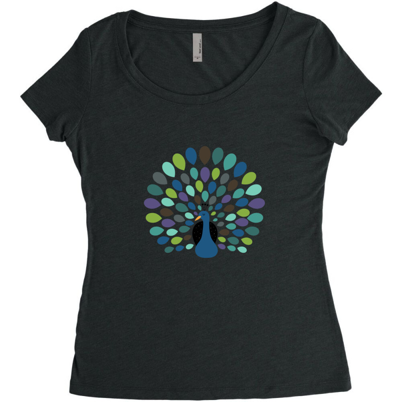 Peacock Time Women's Triblend Scoop T-shirt by NicholasRoberson | Artistshot