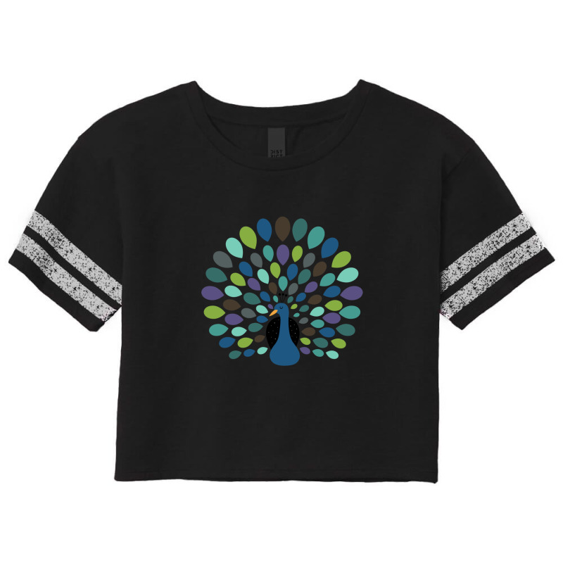 Peacock Time Scorecard Crop Tee by NicholasRoberson | Artistshot