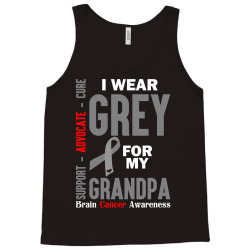 I Wear Grey For My Grandpa (Brain Cancer Awareness) Tank Top | Artistshot