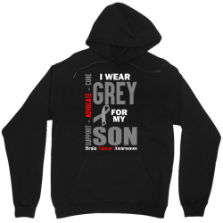 I Wear Grey For My Son (Brain Cancer Awareness) Unisex Hoodie | Artistshot