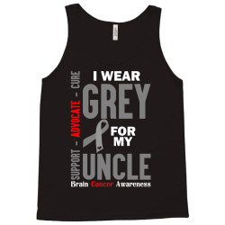 I Wear Grey For My Uncle (Brain Cancer Awareness) Tank Top | Artistshot