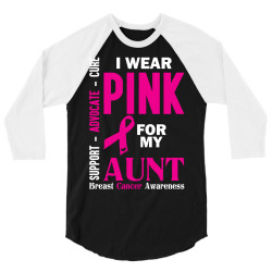 I Wear Grey For My Aunt (Brain Cancer Awareness) 3/4 Sleeve Shirt | Artistshot