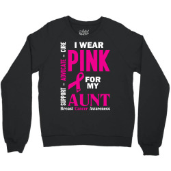 I Wear Grey For My Aunt (Brain Cancer Awareness) Crewneck Sweatshirt | Artistshot