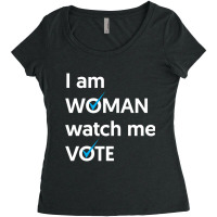 I Am Woman Watch Me Vote 2022 Blue Wave Vote Long Sleeve T Shirt Women's Triblend Scoop T-shirt | Artistshot