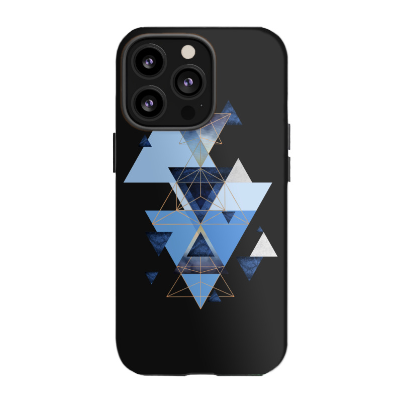 Geometric Triangle Compilation In Blue Iphone 13 Pro Case | Artistshot