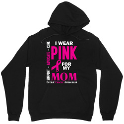 I Wear Pink For My Mom (Breast Cancer Awareness) Unisex Hoodie | Artistshot