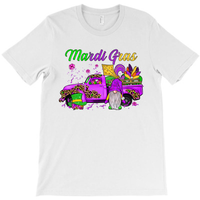 Mardi Gras Truck Gnome T-shirt Designed By Angel Clark