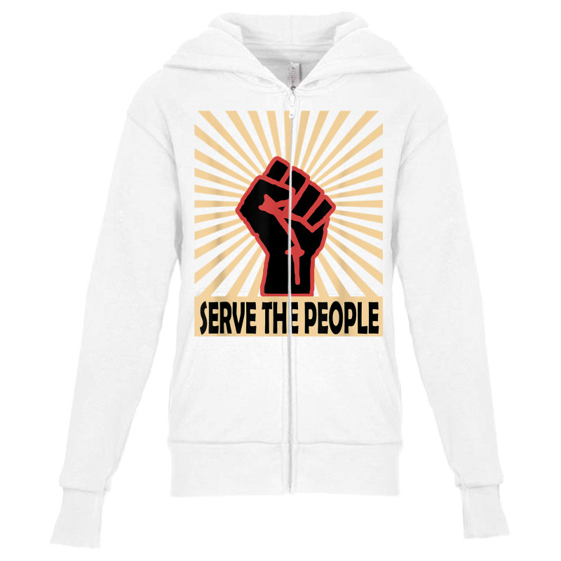 Communist Propaganda Socialist Fist Serve The People T Shirt Youth Zipper Hoodie by cm-arts | Artistshot