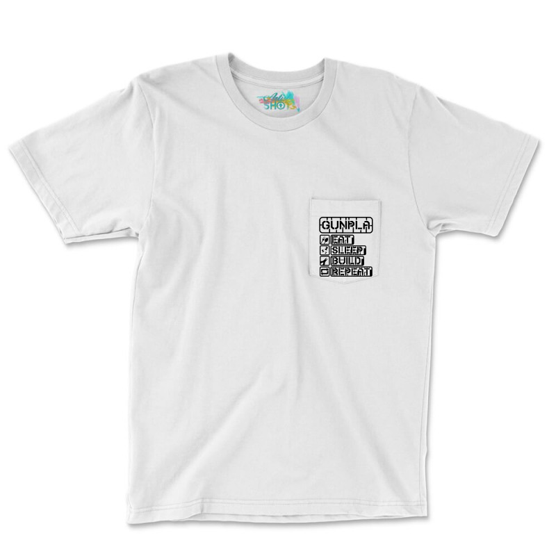 Gunpla Daily Doze Black Design Pocket T-shirt | Artistshot