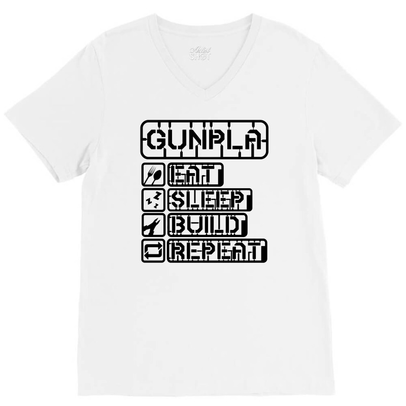 Gunpla Daily Doze Black Design V-neck Tee | Artistshot