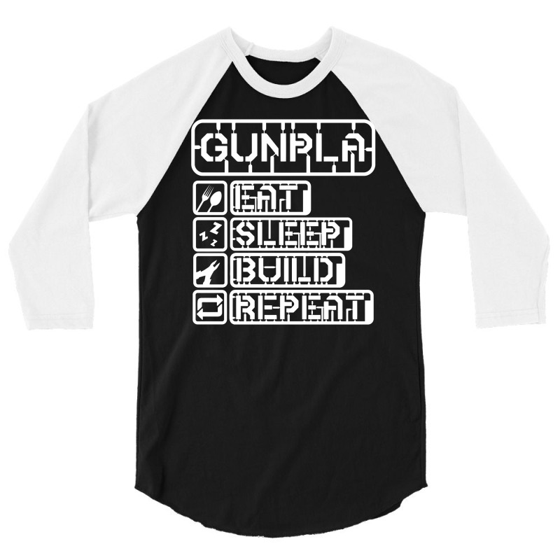 Gunpla Daily Doze White Design 3/4 Sleeve Shirt | Artistshot