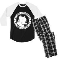 Dogo Argentino Dog Portrait Men's 3/4 Sleeve Pajama Set | Artistshot