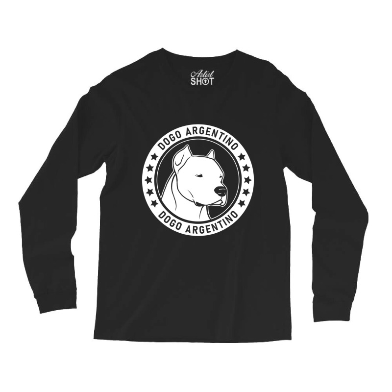 Dogo Argentino Dog Portrait Long Sleeve Shirts | Artistshot