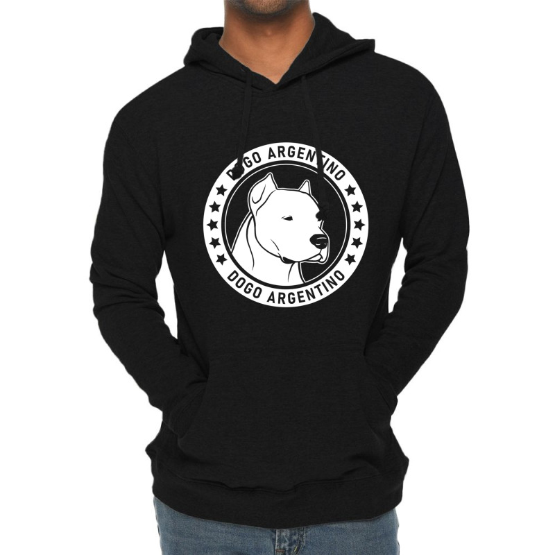 Dogo Argentino Dog Portrait Lightweight Hoodie | Artistshot