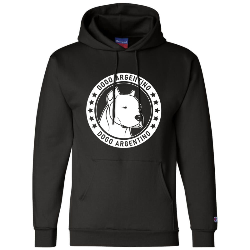 Dogo Argentino Dog Portrait Champion Hoodie | Artistshot