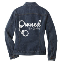 Owned By Daddy Bdsm Ddlg Submissive Dominate Tank Top Ladies Denim Jacket | Artistshot