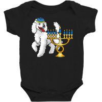 Funny Hanukkah T  Shirt Funny Jewish Poodle Dog Lover Menorah Hanukkah Baby Bodysuit | Artistshot