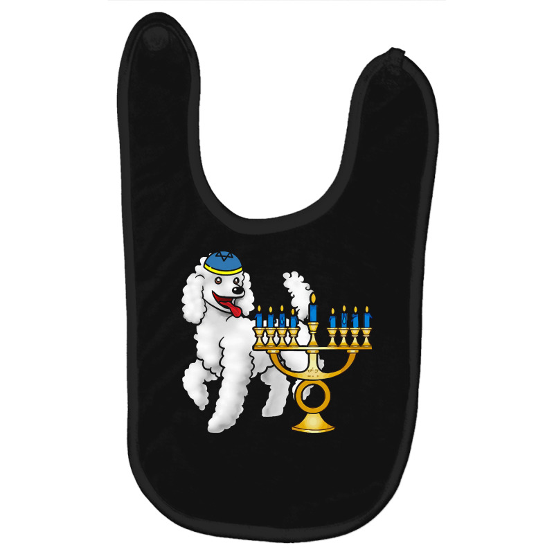 Funny Hanukkah T  Shirt Funny Jewish Poodle Dog Lover Menorah Hanukkah Baby Bibs | Artistshot