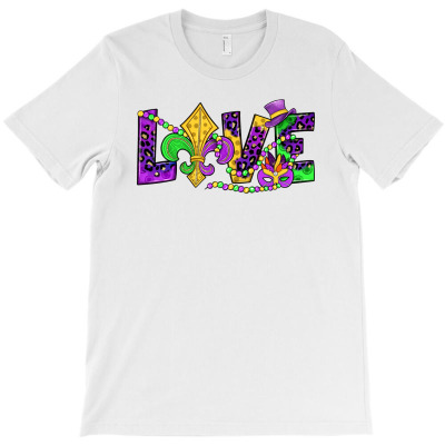 Mardi Gras Love T-shirt Designed By Angel Clark