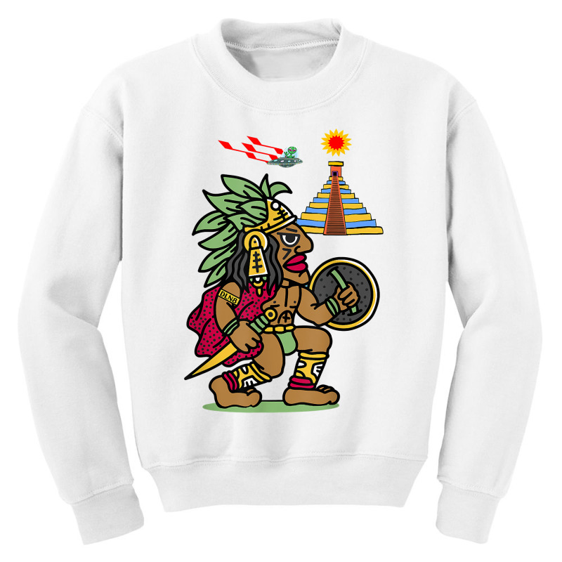 Ancient Aztec Warrior Dln8 Aliens At Tenochtitlan T Shirt Youth Sweatshirt by cm-arts | Artistshot