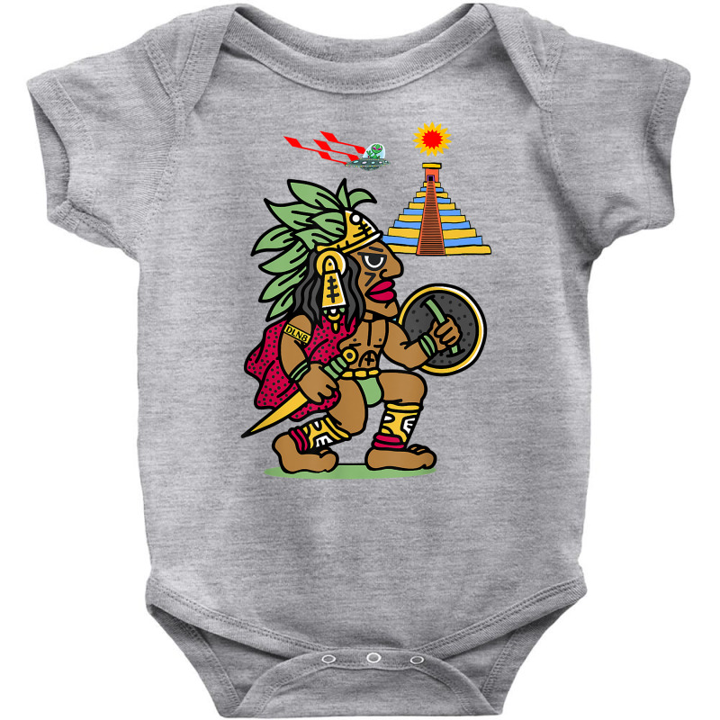 Ancient Aztec Warrior Dln8 Aliens At Tenochtitlan T Shirt Baby Bodysuit by cm-arts | Artistshot