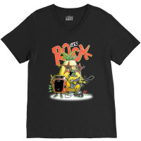 Funny Musician Shirt Rock N Roll Pineapple Guitar Players T  Shirt V-neck Tee | Artistshot