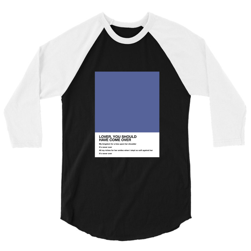 Jeff Buckley Lover You Should Have Come Over Lyrics Pantone 3/4 Sleeve Shirt | Artistshot