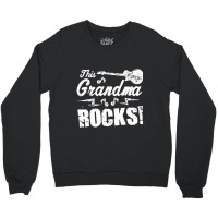 This Grandma Rocks Guitar Rock N Roll Crewneck Sweatshirt | Artistshot