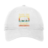 Save The Chubby Unicorns   Zoologist Rhino Lover Rhinoceros T Shirt Adjustable Cap | Artistshot