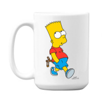 The Simpsons Bart Simpson With Slingshot Premium T Shirt 15 Oz Coffee Mug | Artistshot