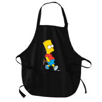 The Simpsons Bart Simpson With Slingshot Premium T Shirt Medium-length Apron | Artistshot