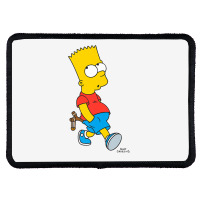 The Simpsons Bart Simpson With Slingshot Premium T Shirt Rectangle Patch | Artistshot