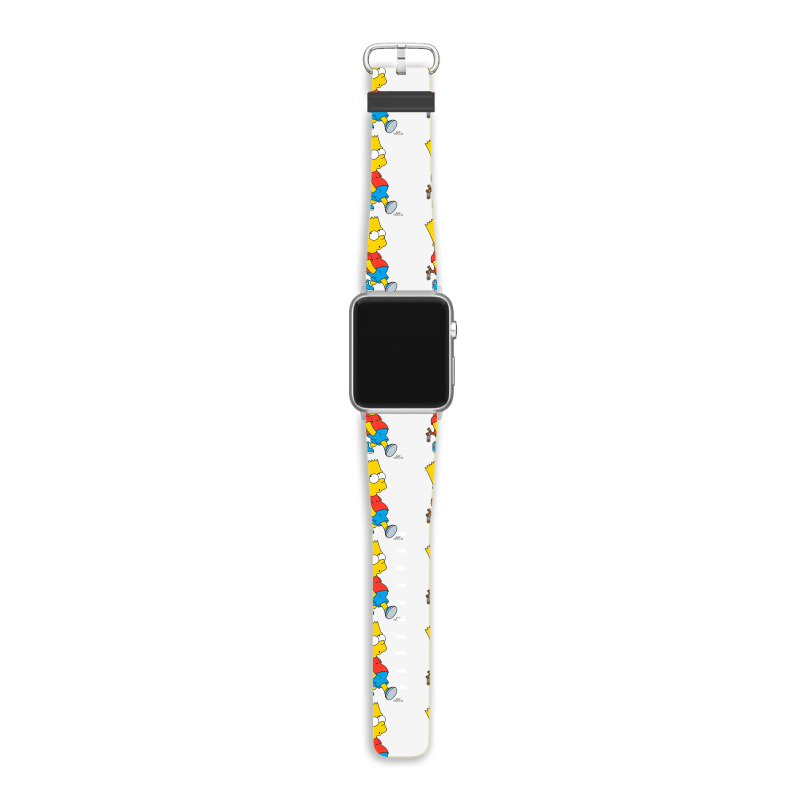 The Simpsons Bart Simpson With Slingshot Premium T Shirt Apple Watch Band | Artistshot