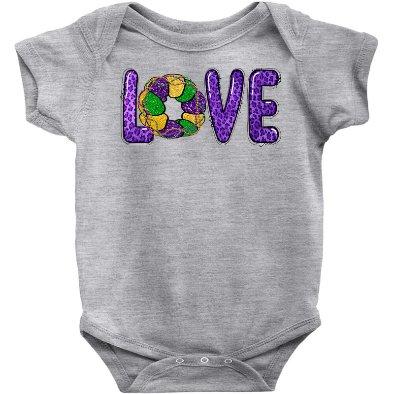 Love Peace Mardi Gras King Cake Woman Kids Girls Boys Man T Shirt Baby Bodysuit by vacheu | Artistshot