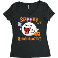 Boo Halloween Costume Spooky Audiologist T Shirt Women's Triblend Scoop T-shirt | Artistshot