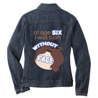 Game Grumps - _quot_at Age Six, I Was Born Without A Face_quot_ Ladies Denim Jacket | Artistshot