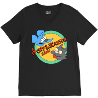 The Itchy And Scratchy Cartoons Classic V-neck Tee | Artistshot