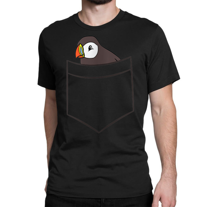 Womens Puffin In The Pocket Seabird Iceland Pocket Puffin V Neck T Shi Classic T-shirt by cm-arts | Artistshot