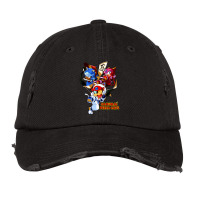 Samurai Pizza Cats Samurai Cats Retro Illustration 4k Vintage Cap | Artistshot