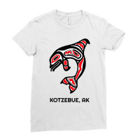 Kotzebue, Alaska Native American Indian Orca Killer Whales Ladies Fitted T-shirt | Artistshot