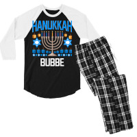 Hanukkah Jewish Chanukah Bubbe Grandma Funny  Gifts Men's 3/4 Sleeve Pajama Set | Artistshot