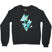 Geometric Triangle Compilation In Teal Crewneck Sweatshirt | Artistshot