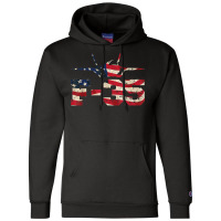 F 35 Lightning Ii Fighter Jet Distressed Usa Flag Overlay T Shirt Champion Hoodie | Artistshot